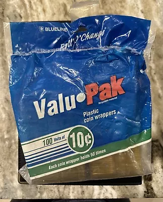 Vintage Valu-Pak Plastic Coin Wrappers For Dimes. Opened 100 Pack. 93 Remain. • $14.95