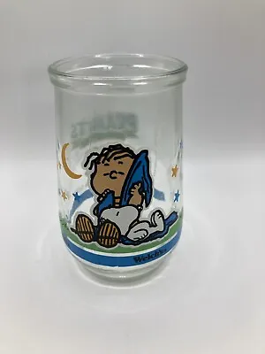 Snoopy Welch's Jelly Jar Peanuts Glass #2- Linus & Snoopy- Lap For A Nap Vintage • $15