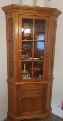 $830 • Buy Pennsylvania House Oak Corner Cabinet Hutch With Matching Table & Chairs