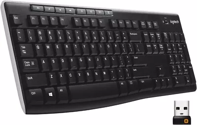 Logitech K270 Wireless Keyboard PC/MAC . NO USB • $8.99