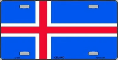 Iceland Flag Metal Auto Tag License Plate 6x12 (new) • $14.99