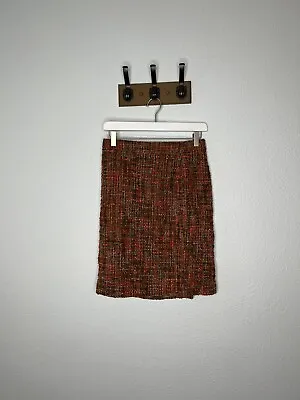 Vintage J. Crew Wool Blend Textured Tweed No. 2 Pencil Skirt Size 4P • $3.99