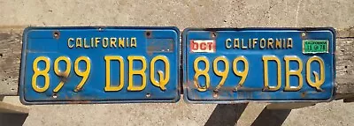 Pair Of Vintage California 1969 To 1980 License Plates California DMV YOM Clear • $21.50