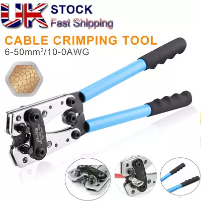 £16.99 • Buy 6-50mm² Hydraulic Crimper Crimping Tool Dies Wire Battery Cable Wire Terminal UK