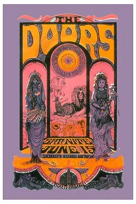 $26.95 • Buy THE DOORS HUGE Concert POSTER 3x5 Fabric Banner With Grommets!  At Sacramento