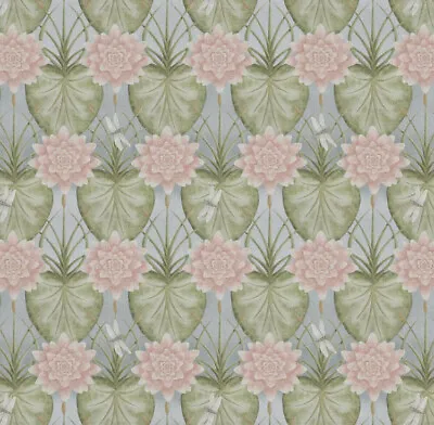 The Chateau Angel Strawbridge The Lily Garden Eau De Nil Fabric Curtains Cushion • £35