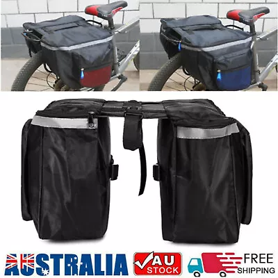Bike Bicycle Rear Rack Pannier Bags Seat Saddle Carry Bag Carrier Waterproof AU • $17.69