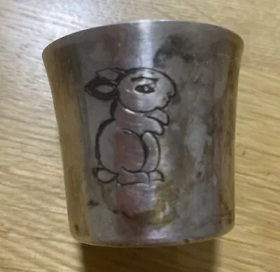 Egg Cup Silver Plated Rubbit Peter Vintage. Child Easter Good Friday Need Clean • £0.99