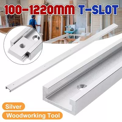 UK T-slot T-track Miter Track Jig Fixture Slot Woodworking Tool Aluminu • £10.75