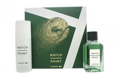 Lacoste Match Point Gift Set 100ml EDT + 150ml Deodorant Spray 100% Authentic • £79.99