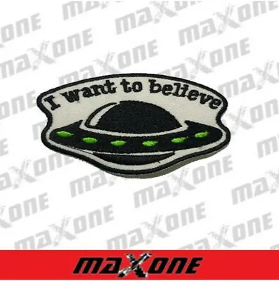 I Want To Believe Patch UFO Aliens Embroidered Patches/badges • £2.79