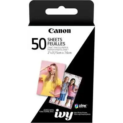 $24 • Buy Canon Mini Photo Printer Paper - 50 Sheets ZP-2030-50 - ZINC