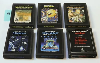 Atari 2600 Game Bundle Asteroids Pac-Man Missile Command Haunted House Pinball • $19.95