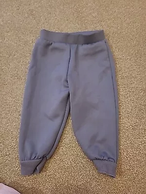 Baby Girls 12-18 Months River Island Mini Grey Jogging Bottoms Trousers • £0.99