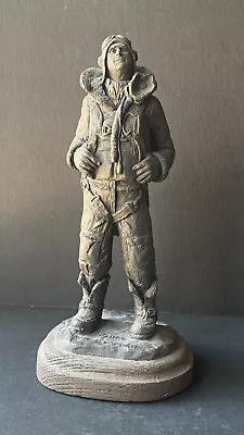 Michael Garman Bronzed Aviator Sculpture 'Another Mission' Pilot 1988 Rare • $74.49