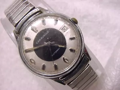 Vintage Large Antique Art Deco BULOVA TUXEDO DIAL AUTOMATIC Mens Watch • $14.99