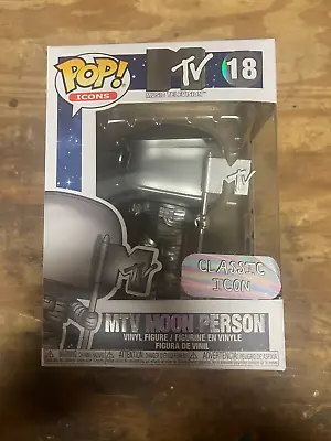 Mtv Moon Person #18 Funko Pop Classic Icon Silver Figure Rare • $49.99