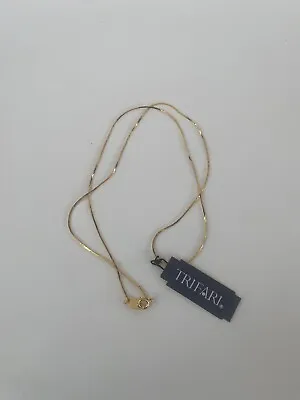 Vintage Trifari Gold Tone  Chain Necklace 24  Long New With Tag • $20