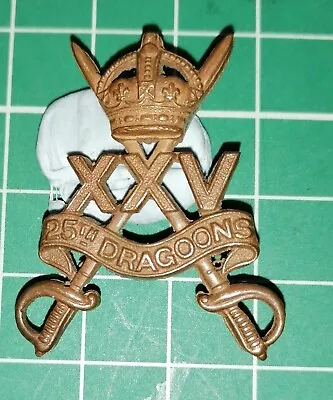 25th Dragoons Officers Service Dress Collar Badge • £55