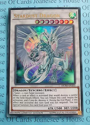 £3.99 • Buy Stardust Dragon DUPO-EN103 Ultra Rare Yu-Gi-Oh Card Limited Edition New