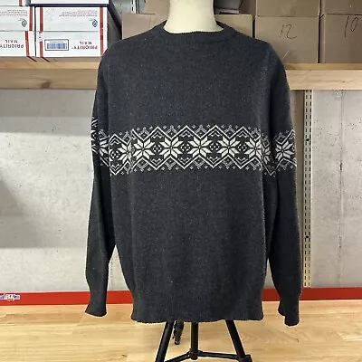 Moose Creek Pullover Sweater Men’s 2XL Wool Blend Christmas Winter Snowflake  • $18