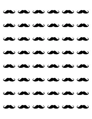 48 Mustache Envelope Seals Labels Stickers 1.2  Round • $2.22