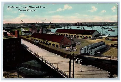 Kansas City Missouri MO Postcard Reclaimed Land Missouri River 1918 Antique • $9.95