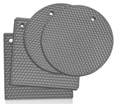 £10.50 • Buy Kitchen Trivets 4 Pieces Non-slip Heat Resistant Silicone Mat Pan Hot Pan Stand