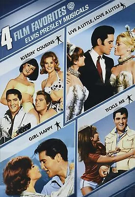 4 Film Favorites Elvis Presley Musicals Tickle Me + Girl Happy Kissin New R4 DVD • $39.95