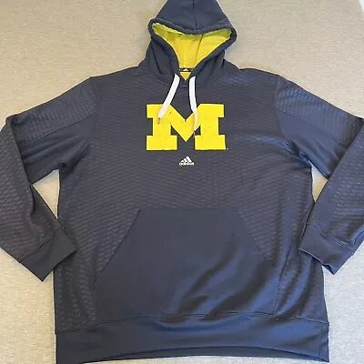 Michigan Wolverines Adidas Maize And Blue Men's Hoodie Hoody Large • $20