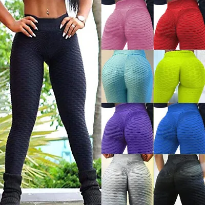 £8.79 • Buy Women Anti Cellulite Yoga Pants Push Up Squat Proof Elastic Gym Leggings Db13