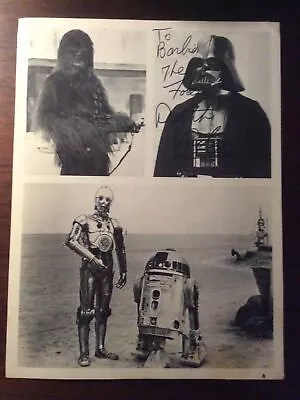 Vintage Star Wars Darth Vader Authentic Signed Photograph • $100