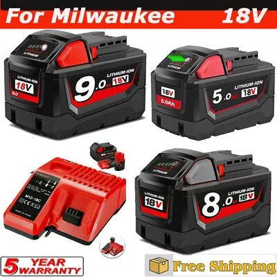 8.0AH For Milwaukee Lithium 12AH Extended Capacity Battery Or Charger 48-11-1890 • $24.92