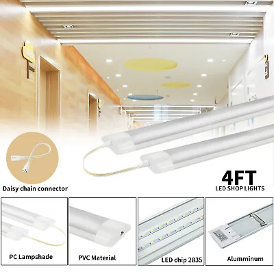 4FT LED Batten Light10Pack 44W 5500K Shop Light LED Ceiling Fixture For Garage • $97.85