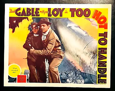 Too Hot To Handle Original Lobby Card 1938 Clark Cable Myrna Loy • $215.20