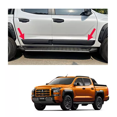 Black Side Molding Guard For Mitsubishi L200 Triton 4 Dr Double Cab 2024 - 2025 • $239.19