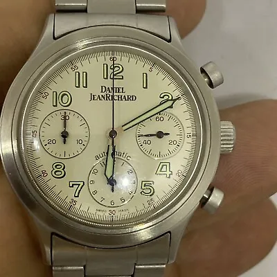 Daniel Jeanrichard Oman Logo 25004 Automatic Chrono Men's Watch Vintage 9/10 • $999
