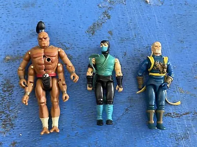 1990s Gi Joe 3.75 Mortal Kombat Figure Lot Goro Sub Zero Shang Tsung • $65.80