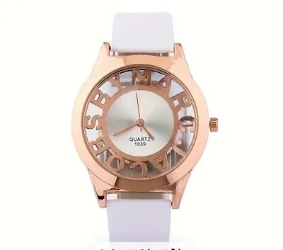 Fashion Marc Jacobs Rivera Watch Women White Strap   GoldTone Stainless Steel • $35