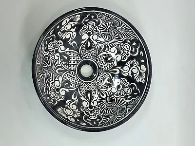 14  Round TALAVERA VESSEL SINK Mexican Handmade Ceramic Bathroom Basin Folk Art • $119