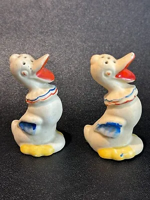 Vintage Quacking Hand Painted Duck Salt And Pepper Shakers • $6.40