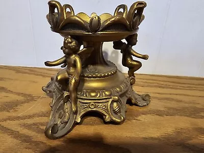 VTG  DAV Art NY Gilted Bronze  Cherub Angel  Lamp Base • $40