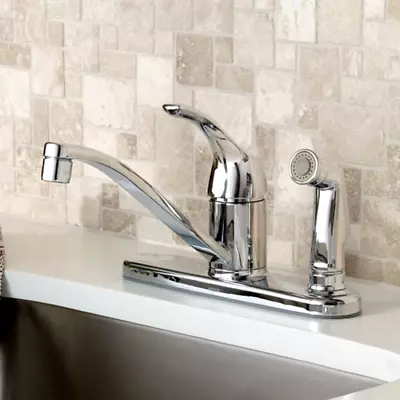 🆕 Moen CA87554C Adler 3-Hole Kitchen Faucet With Side Spray - Chrome • $52.97