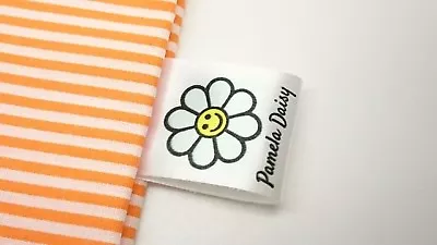 $6.77 • Buy 25mm Full Colour Bespoke Personalised Clothing Garment Loop Labels Sew In Crafts