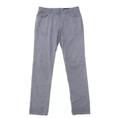 Dunning Mens Golf Pants Blusish Gray Polyester Straight Fit Size 34x35 • $22.95