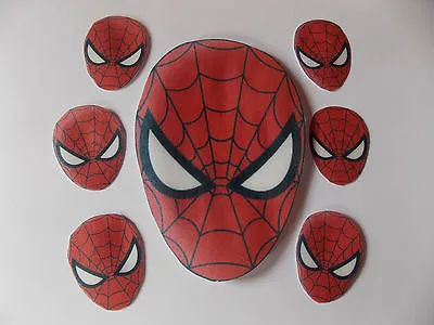 Large Edible Precut Spiderman Cake And Cupcake Toppers  • £2.85