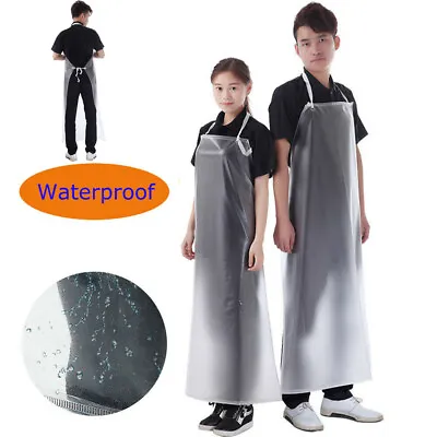 $9.29 • Buy PVC Plastic Apron Cooking Chef Worker Labor Workwear Waterproof Anti-Oil Durable