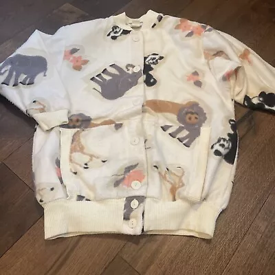 Vintage Splash Sport Nature Button Up Cardigan Elephant Medium Sweatshirt Animal • $22.90