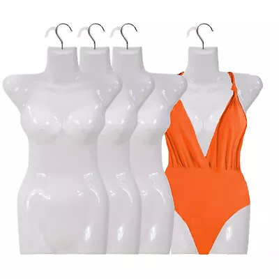 4PCS Female Mannequin Torso Dress Form Sewing Manikin Half Body Modle White • $36.68