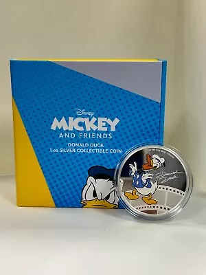 2023 Niue Disney Mickey And Friends Donald Duck 1oz Silver Colorized Proof Coin • $95.69